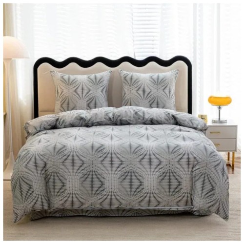 Komplet Pościeli 3D 220x200 + 2x70/80 Luksusowy Wir Satyna Bawełniana 3087