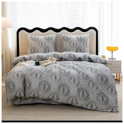 Komplet Pościeli 3D 220x200 + 2x70/80 Luksusowy Wir Satyna Bawełniana 3087