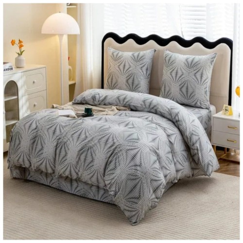 Komplet Pościeli 3D 220x200 + 2x70/80 Luksusowy Wir Satyna Bawełniana 3087