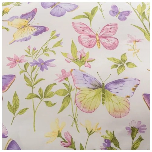 Komplet Pościeli 3D 220x200 + 2x70/80 Kolorowe Motyle Satyna Bawełniana 3101