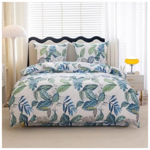 Komplet Pościeli 3D 220x200 + 2x70/80 Egzotyczna Flora Satyna Bawełniana 3050