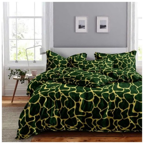 Komplet Pościeli 3D 220x200 + 2x70/80 Dżunglowy Motyw Satyna Bawełniana 2682