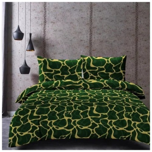 Komplet Pościeli 3D 220x200 + 2x70/80 Dżunglowy Motyw Satyna Bawełniana 2682