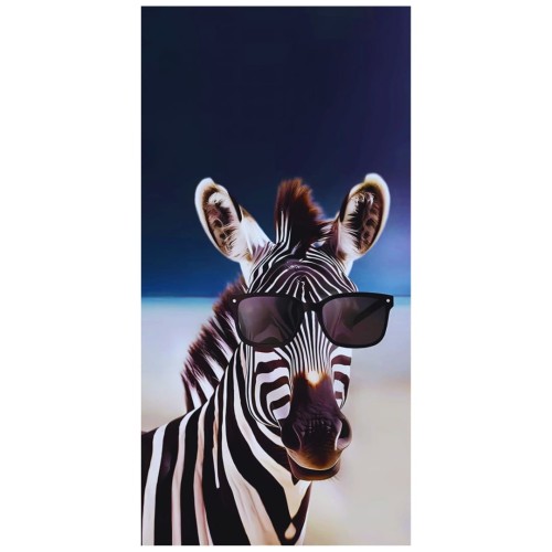 Ręcznik Plażowy Kąpielowy XXL 100x180 Zebra Szybkoschnący H93