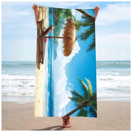 Ręcznik Plażowy Kąpielowy XXL 100x180 Plaża Szybkoschnący H101