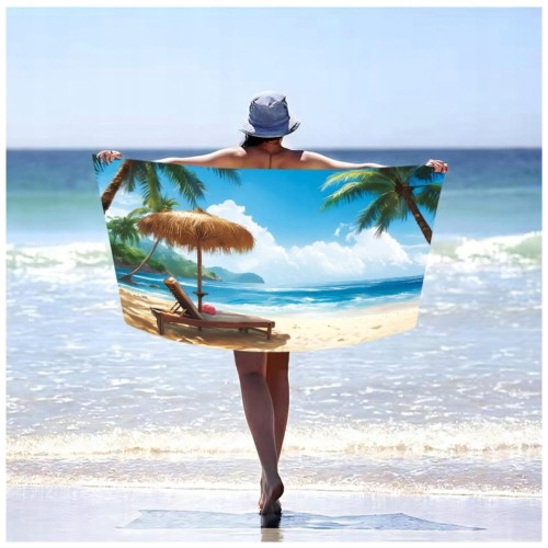 Ręcznik Plażowy Kąpielowy XXL 100x180 Plaża Szybkoschnący H101