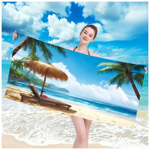 Ręcznik Plażowy Kąpielowy XXL 100x180 Plaża Szybkoschnący H101