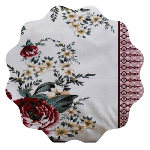 Komplet Pościeli Bawełnianej 140x200 2x70/80 Kwiaty Groszki