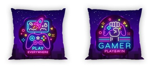 Poszewka Młodzieżowa 40x40 Dwustronna GAMER