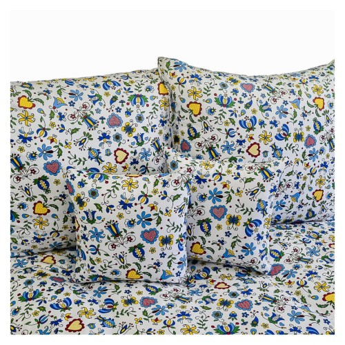 Komplet Pościeli Bawełnianej 160x200 2x70/80 Kaszuby Białe