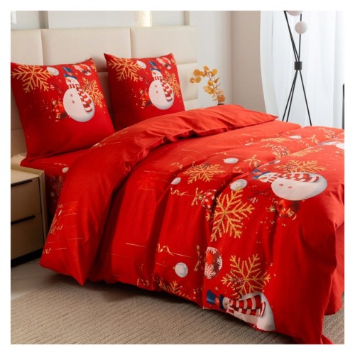 Komplet Pościeli Świątecznej Mikrowłókno 160x200 2x70x80 AML-3224