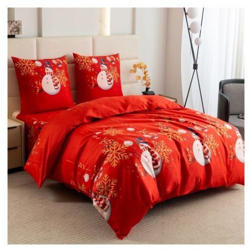 Komplet Pościeli Świątecznej Mikrowłókno 160x200 2x70x80 AML-3224