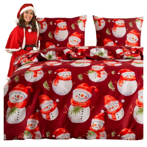 Komplet Pościeli Świątecznej Mikrowłókno 160x200 2x70x80 AML-3216
