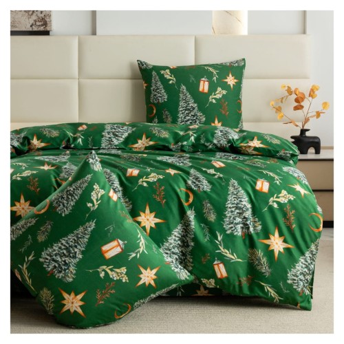 Komplet Pościeli Świątecznej Mikrowłókno 160x200 2x70x80 AML-3223