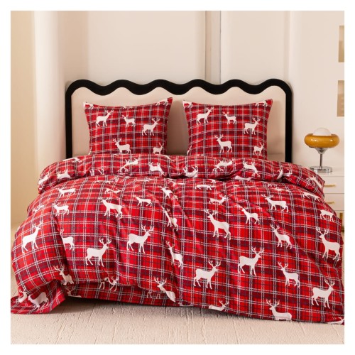 Komplet Pościeli Świątecznej Mikrowłókno 160x200 2x70x80 AML-3214