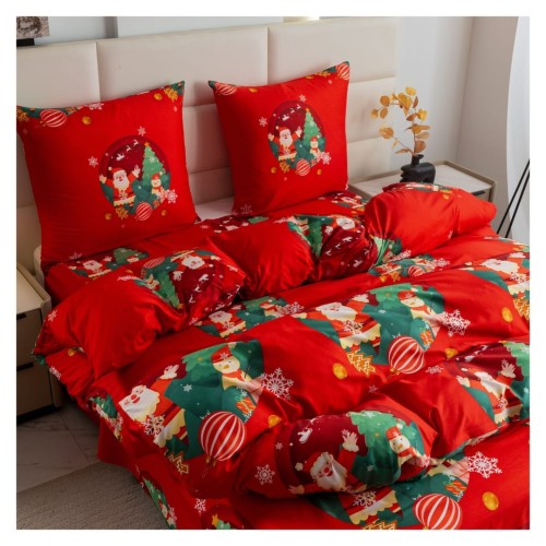 Komplet Pościeli Świątecznej Mikrowłókno 160x200 2x70x80 AML-3226