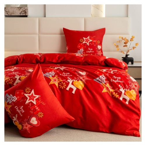 Komplet Pościeli Świątecznej Mikrowłókno 160x200 2x70x80 AML-3225