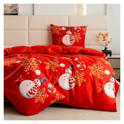 Komplet Pościeli Świątecznej Mikrowłókno 220x200 2x70x80 AML-3224