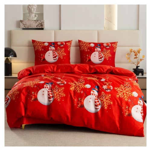 Komplet Pościeli Świątecznej Mikrowłókno 220x200 2x70x80 AML-3224