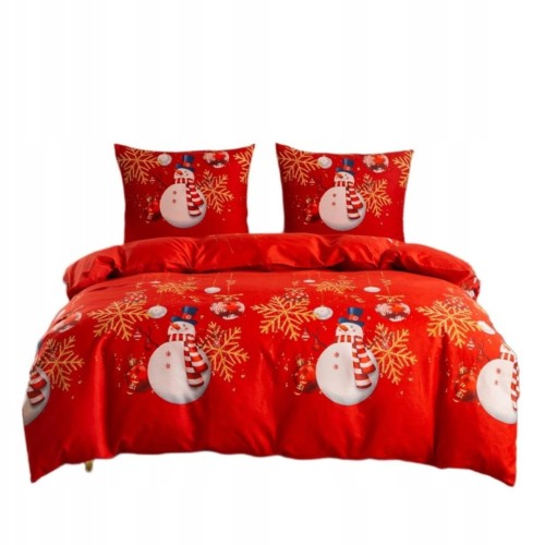 Komplet Pościeli Świątecznej Mikrowłókno 220x200 2x70x80 AML-3224