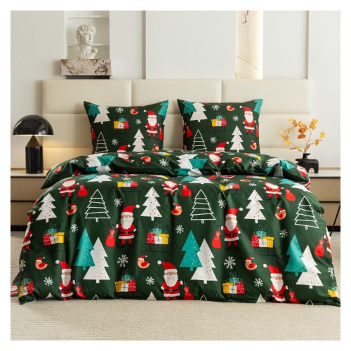 Komplet Pościeli Świątecznej Mikrowłókno 220x200 2x70x80 AML-3220