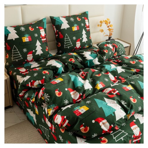Komplet Pościeli Świątecznej Mikrowłókno 220x200 2x70x80 AML-3220