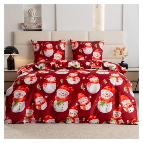 Komplet Pościeli Świątecznej Mikrowłókno 220x200 2x70x80 AML-3216