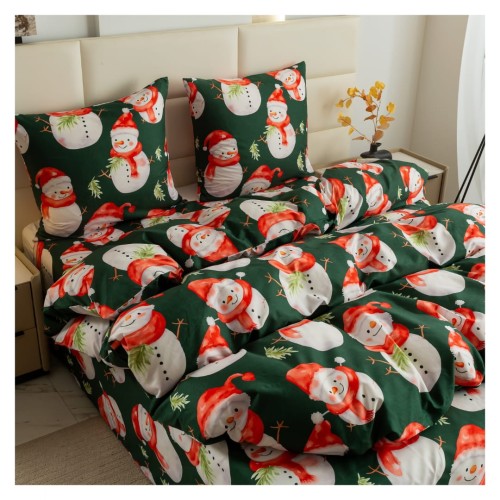 Komplet Pościeli Świątecznej Mikrowłókno 220x200 2x70x80 AML-3217