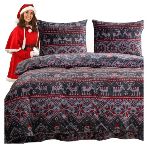 Pościel Świąteczna Mikrofibra 160x200 X-MAS POLAR