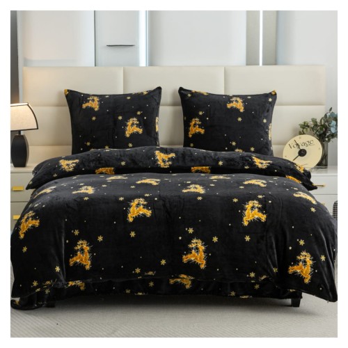 Pościel Świąteczna Mikrofibra 160x200 Nocne Renifery POLAR