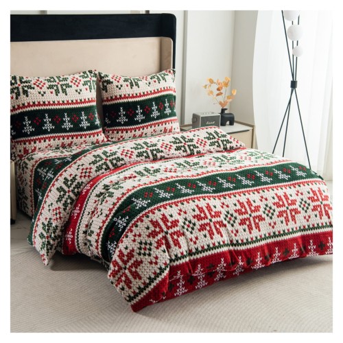 Pościel Świąteczna Mikrofibra 220x200 Norweski Klimat POLAR