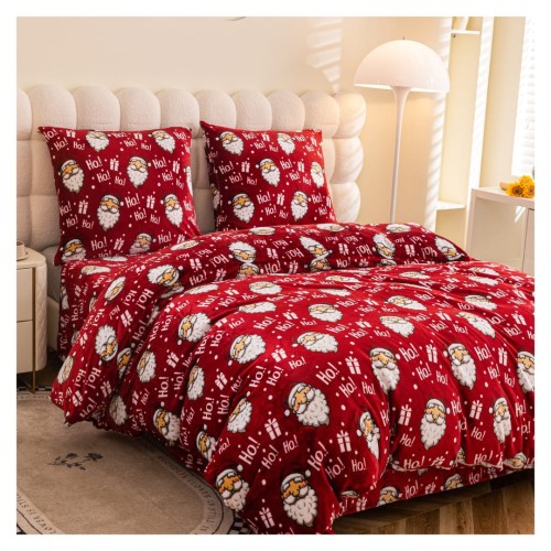 Pościel Świąteczna Mikrofibra 220x200 Mikołaje Ho!Ho! POLAR