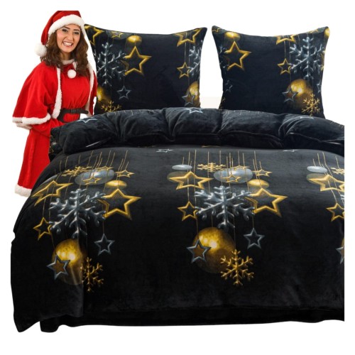 Pościel Świąteczna Mikrofibra 220x200 Świąteczne Ozdoby POLAR