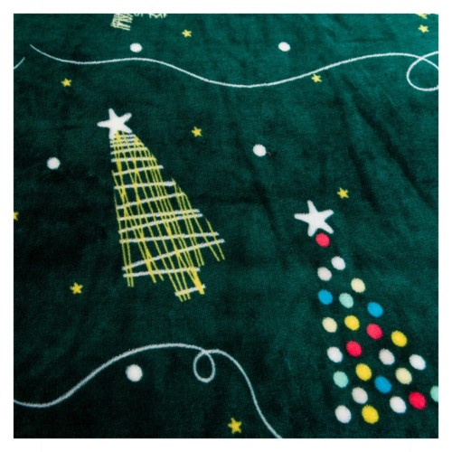 Pościel Świąteczna Mikrofibra 220x200 Świąteczne Choinki POLAR