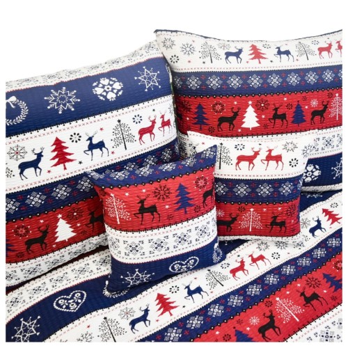 Komplet Pościeli Świątecznej Kora 140x200 1x70/80 Renifer Sweterek