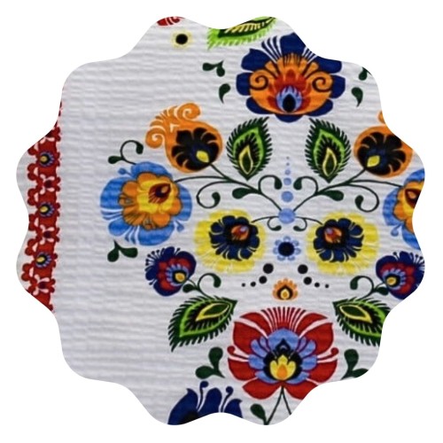  Komplet Pościeli Kora 160x200 2x70/80 Folk Łowicki Czerwony
