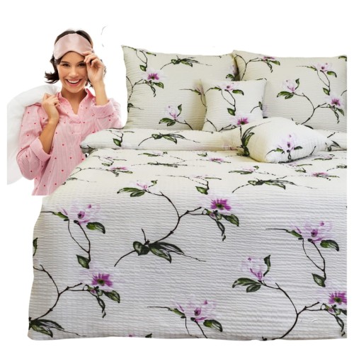 Komplet Pościeli Kora 160x200 2x70/80 Magnolia Krem