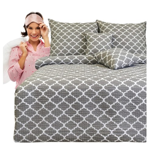 Komplet Pościeli Kora 160x200 2x70/80 Maroko Szare