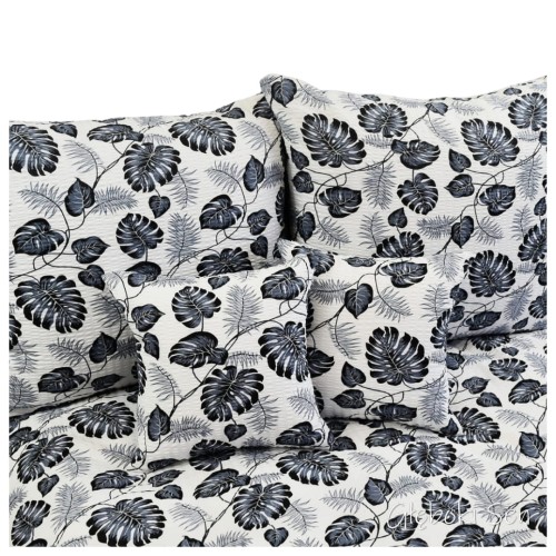 Komplet Pościeli Kora 140x200 1x70/80 Liście Palm Szare