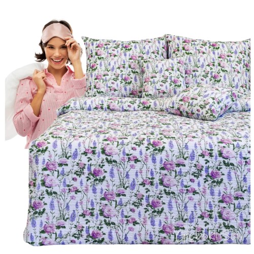  Komplet Pościeli Kora 140x200 2x70/80 Lawenda