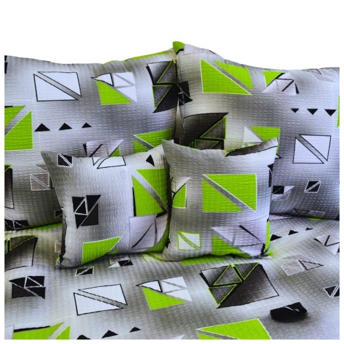 Komplet Pościeli Kora 160x200 2x70/80 Szkiełka Zielone