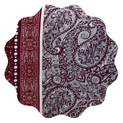 Komplet Pościeli Flanelowej 140x200 1x70/80 Wycinanka Bordo