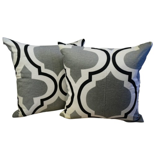 Poszewka 40x40 Flanelowa JAŚ Maroko Duże Szare