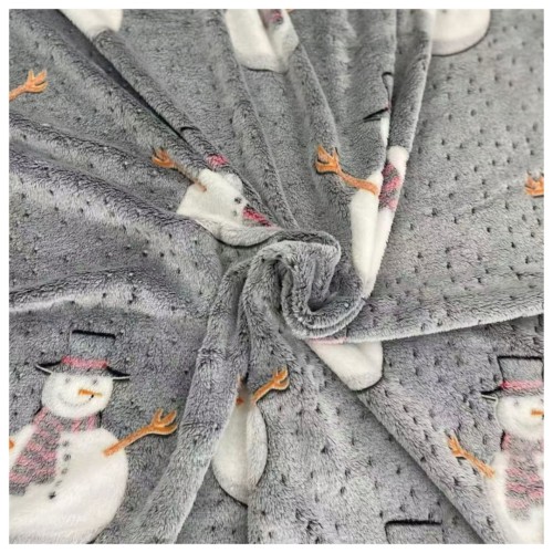 Koc Świąteczny Świecący  W Ciemności 150x200 Dziecięcy Bałwanek