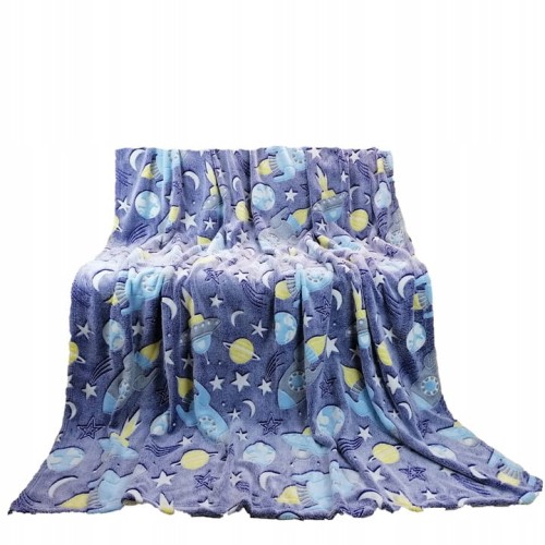 Koc Świecący  W Ciemności Dziecięcy 150x200 Dziecięcy Astronauta