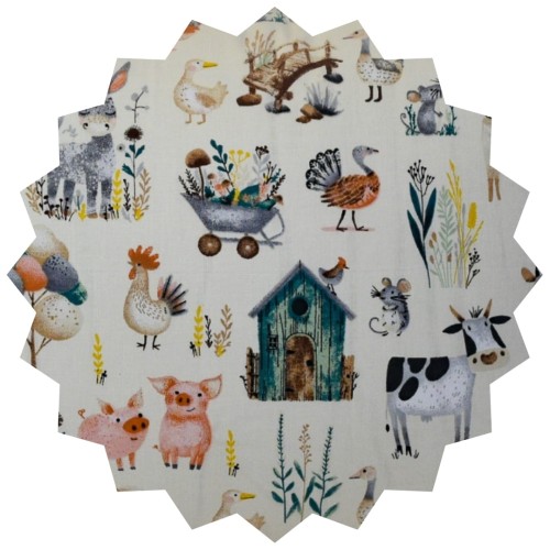 Poszewka Dziecięca 50x70 Bawełniana Farma Retro