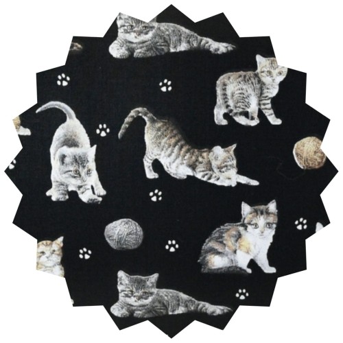 Poszewka Dziecięca 50x70 Bawełniana Kotki Łapki Czarne