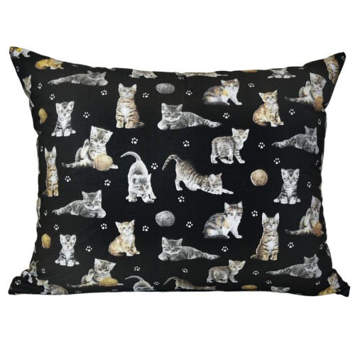 Poszewka Dziecięca 50x70 Bawełniana Kotki Łapki Czarne