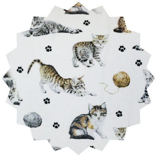 Poszewka Dziecięca 50x70 Bawełniana Kotki Łapki Białe