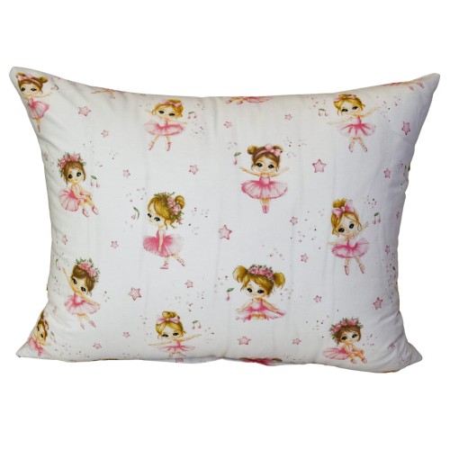 Poszewka Dziecięca 50x70 Bawełniana Baletnice Róż